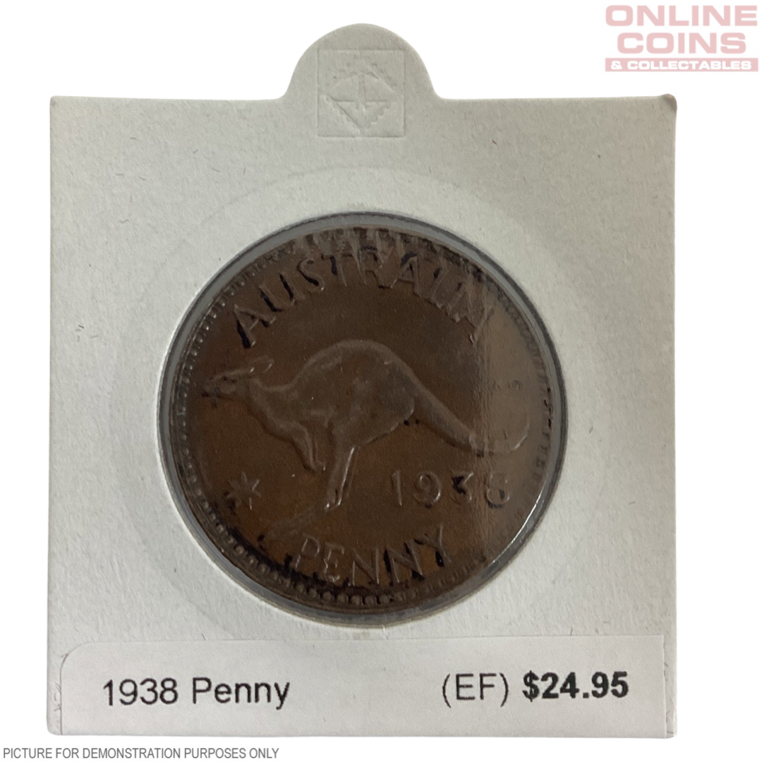 1938 Penny (Graded EF) - loose